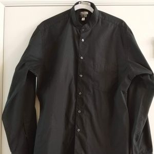 Men's Alfani black fitted long sleeve dress shirt